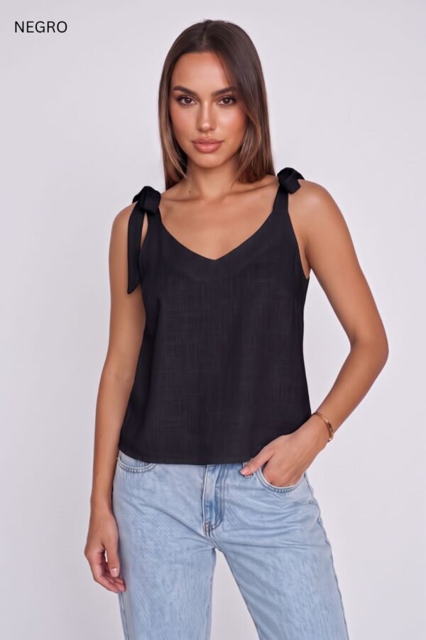 Musculosa Para Atar Lino "BEGONIA"