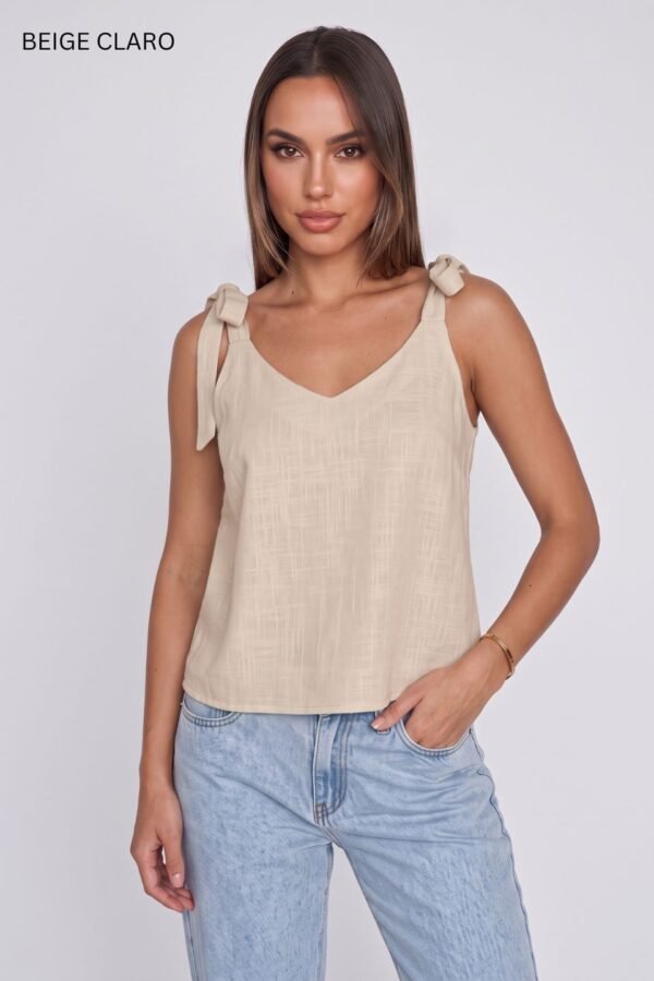 Musculosa Para Atar Lino "BEGONIA"