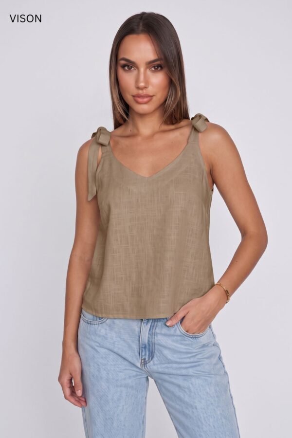 Musculosa Para Atar Lino "BEGONIA"