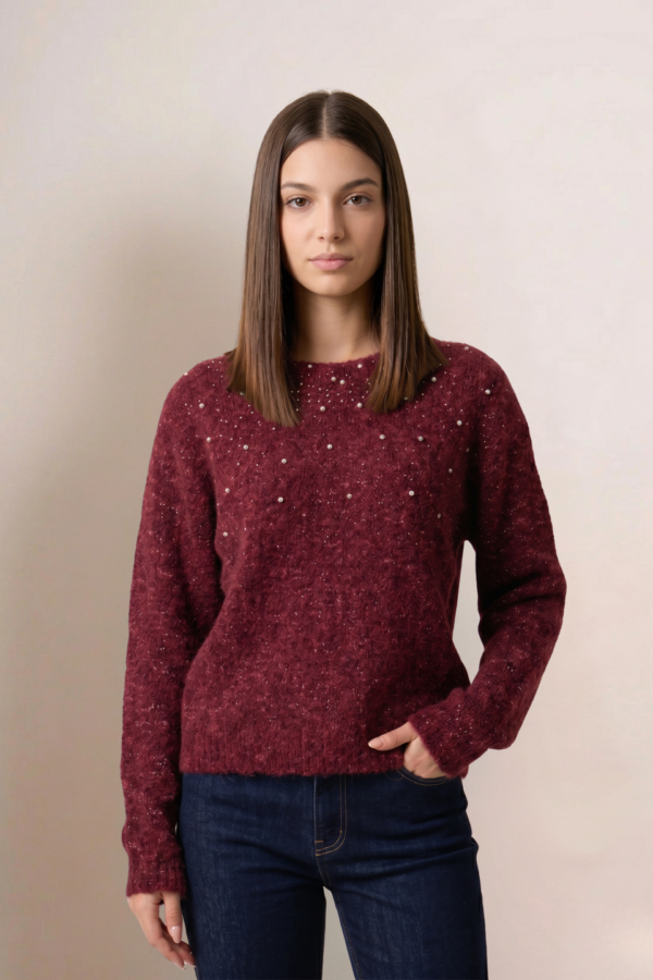 Sweater Cuello Redondo Tachas Arriba "KARACHI"