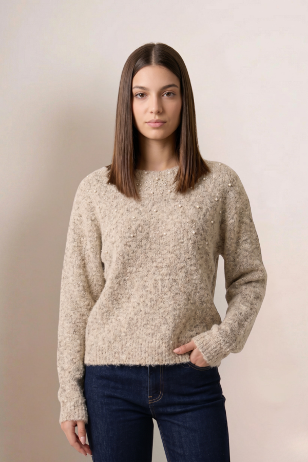 Sweater Cuello Redondo Tachas Arriba "KARACHI"