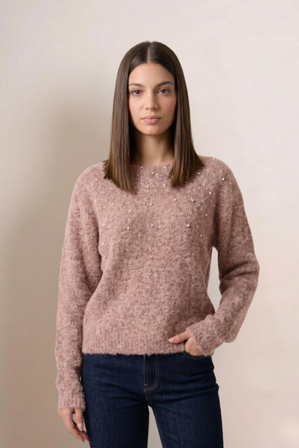 Sweater Cuello Redondo Tachas Arriba "KARACHI"
