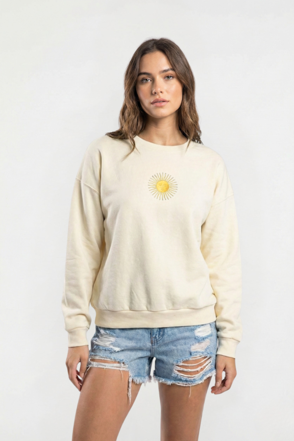 Buzo Rustico Cuello Redondo Sol De Mayo Bordado "PIEVA"