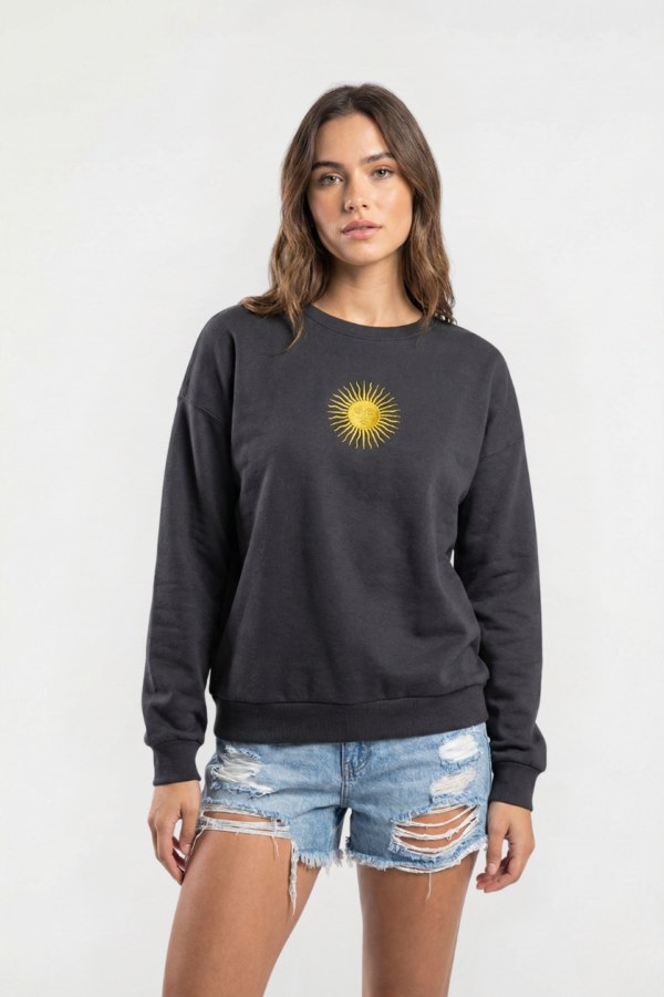 Buzo Rustico Cuello Redondo Sol De Mayo Bordado "PIEVA"