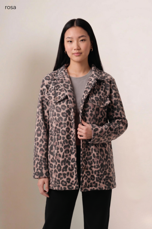 Saco Mediano Paño Estampado Animal Print "RIDOY"