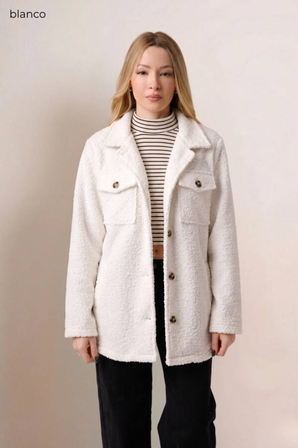 Saco Mediano Paño Boucle Con Botones "RONNIE"