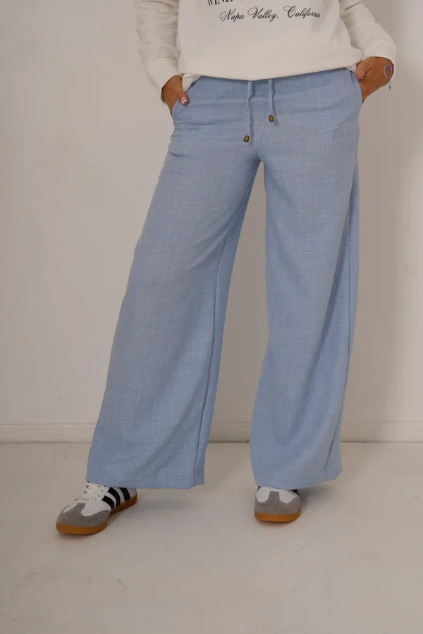 Palazzo Ancho Lino Vintage Para Atar Cintura "NETTI"