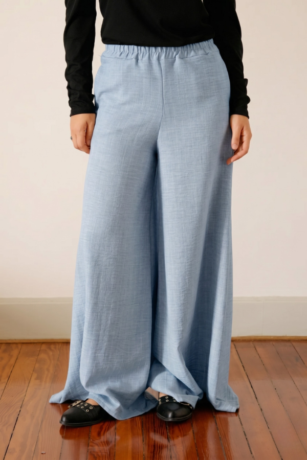 Palazzo Ancho Lino Vintage Elastico Cintura "ELBA"