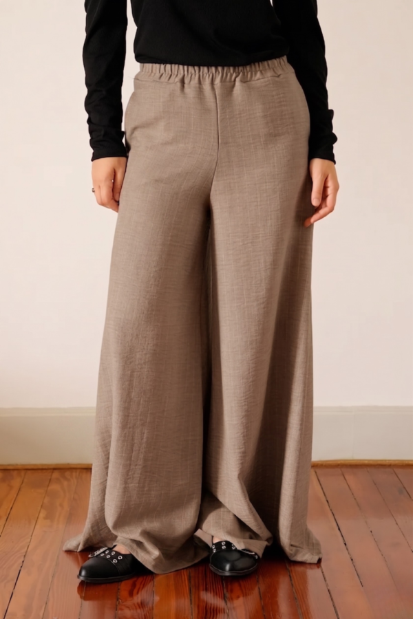 Palazzo Ancho Lino Vintage Elastico Cintura "ELBA"