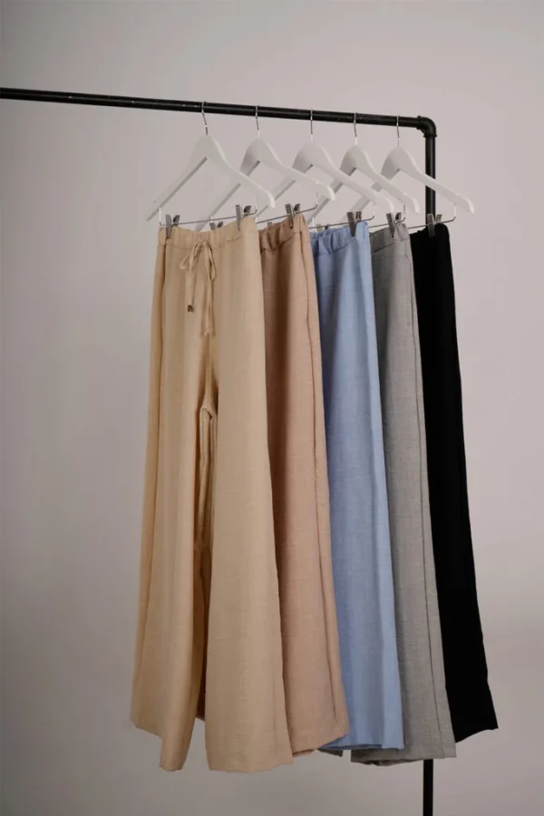 Palazzo Ancho Lino Vintage Para Atar Cintura "NETTI"