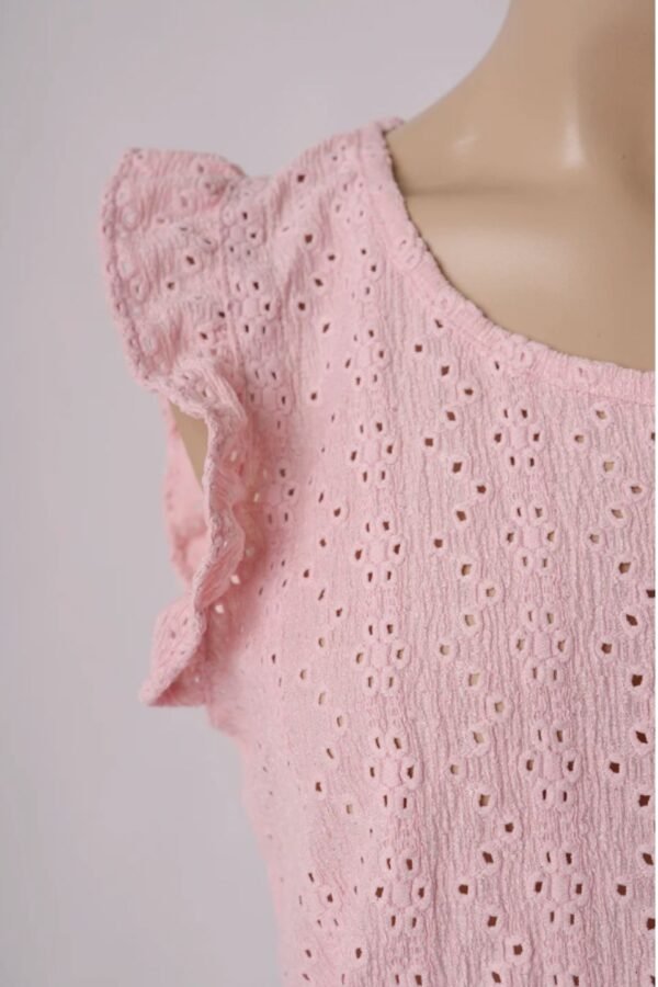 Musculosa Con Gota Broderie Crep "JUANI"