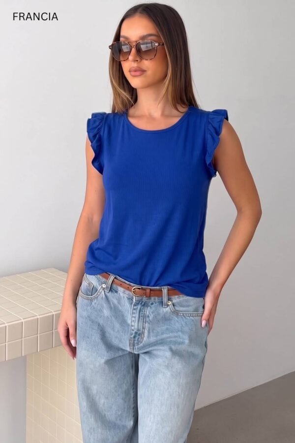 Musculosa Lino Con Gota "CATA"
