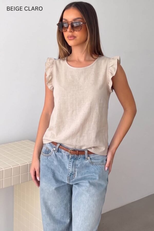 Musculosa Lino Con Gota "CATA"