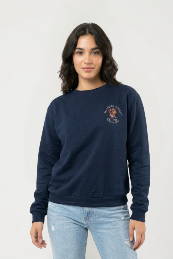 Buzo Rustico Frisado Cuello Redondo Est 1922 "SALCHICHA SOCIETY"