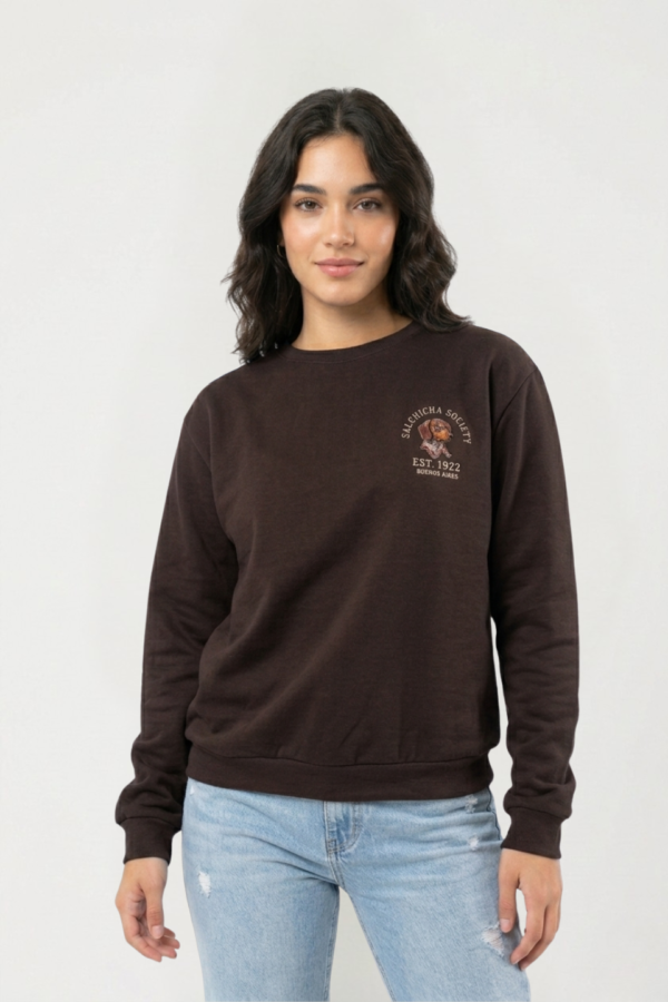 Buzo Rustico Frisado Cuello Redondo Est 1922 "SALCHICHA SOCIETY"