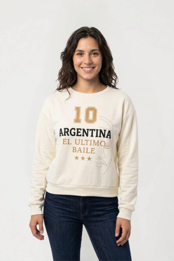 Buzo Rustico Frisado Cuello Redondo Estampado El Ultimo "BAILE"