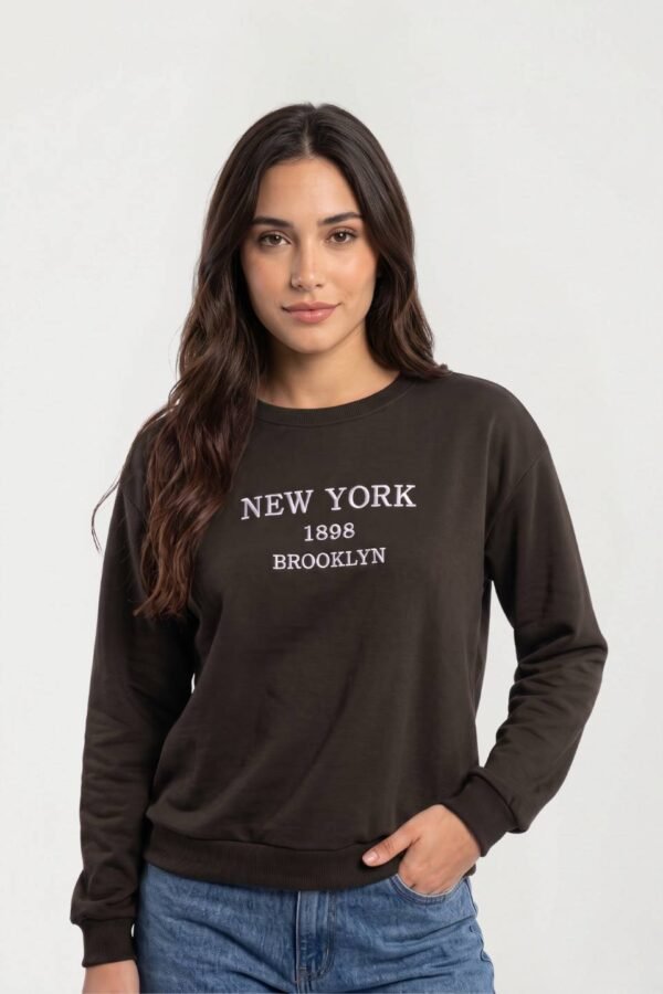 Buzo Rustico Miller Frisado Cuello Redondo New York 1898 Brooklyn "1898"