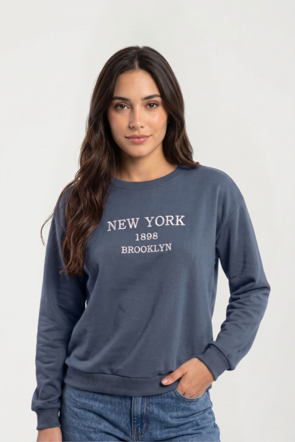 Buzo Rustico Miller Frisado Cuello Redondo New York 1898 Brooklyn "1898"