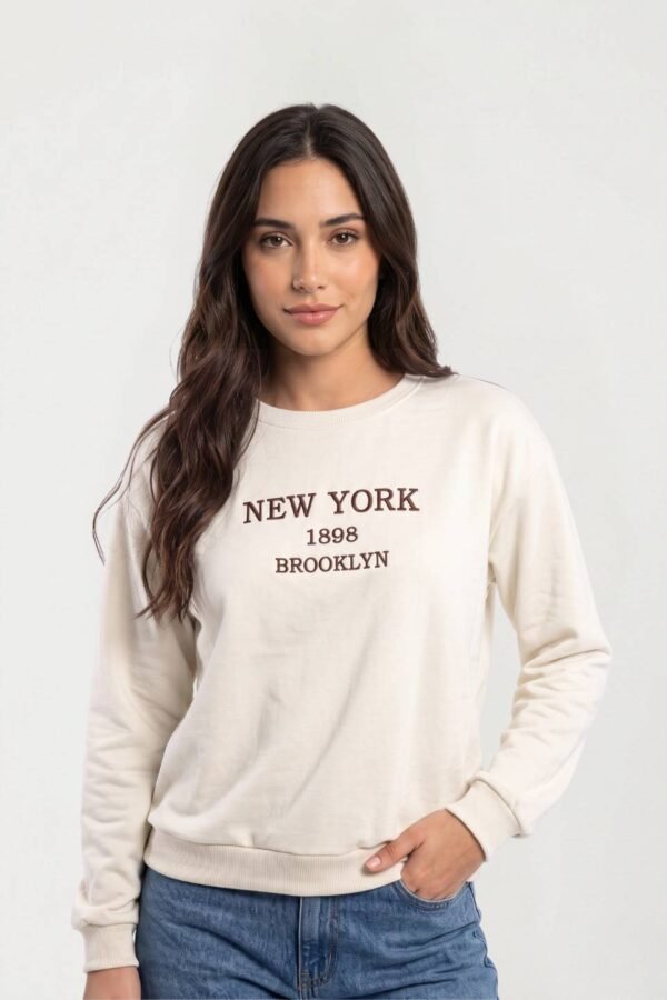 Buzo Rustico Miller Frisado Cuello Redondo New York 1898 Brooklyn "1898"