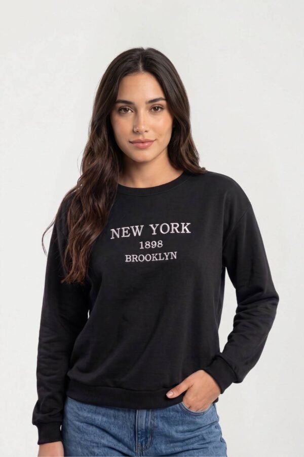 Buzo Rustico Miller Frisado Cuello Redondo New York 1898 Brooklyn "1898"