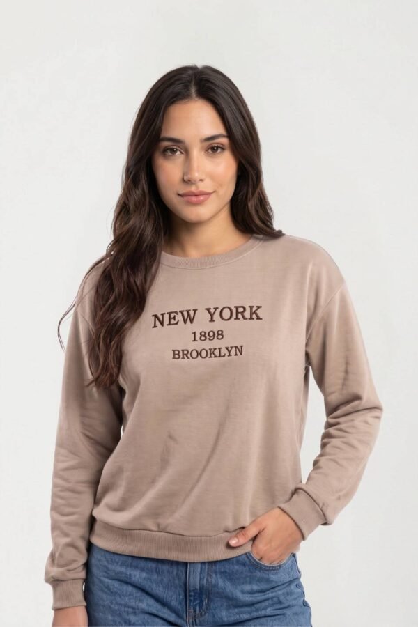 Buzo Rustico Miller Frisado Cuello Redondo New York 1898 Brooklyn "1898"