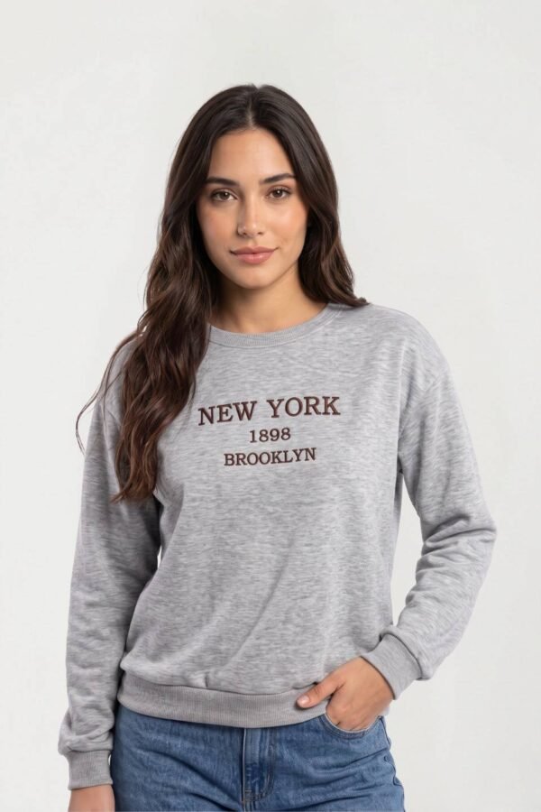 Buzo Rustico Miller Frisado Cuello Redondo New York 1898 Brooklyn "1898"