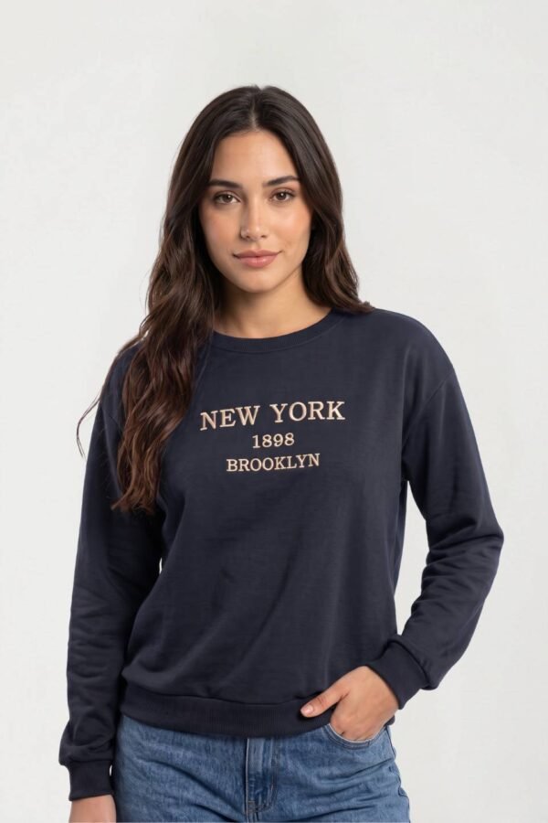 Buzo Rustico Miller Frisado Cuello Redondo New York 1898 Brooklyn "1898"