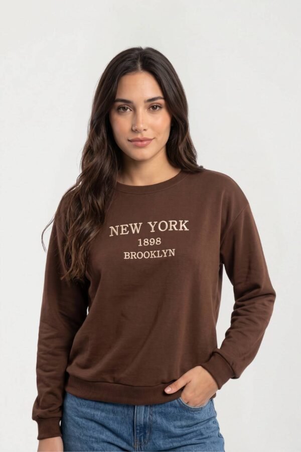 Buzo Rustico Miller Frisado Cuello Redondo New York 1898 Brooklyn "1898"