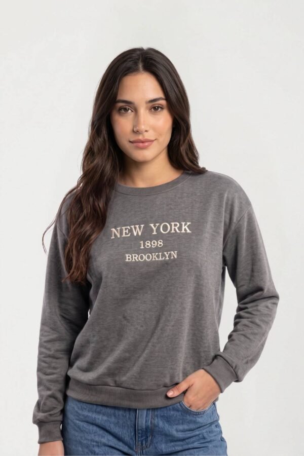 Buzo Rustico Miller Frisado Cuello Redondo New York 1898 Brooklyn "1898"