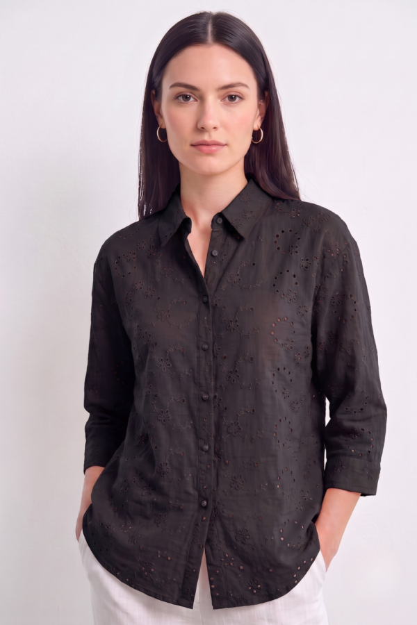 Camisa Broderie Manga 3/4 "BAHAMAS"