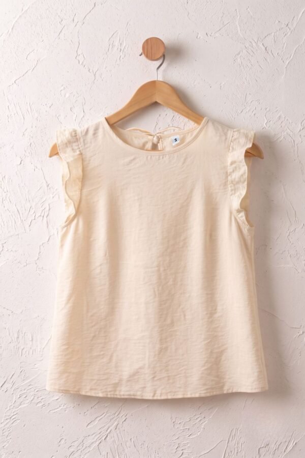 Musculosa Gota Satin Mate Manga Broderie Algodon Para Atar Para Atras "ESTELA"