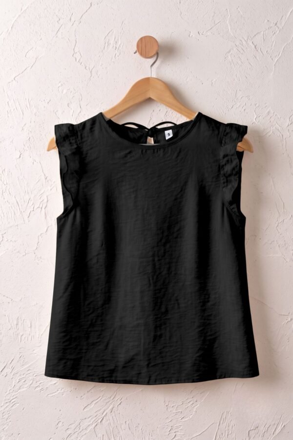 Musculosa Gota Satin Mate Manga Broderie Algodon Para Atar Para Atras "ESTELA"