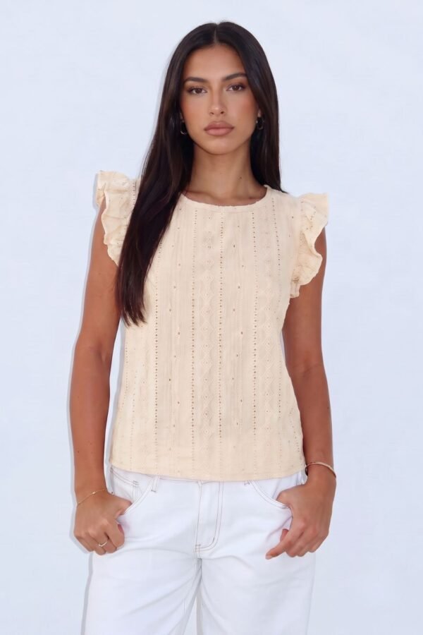 Musculosa Gota Broderie Crep "LARINA"