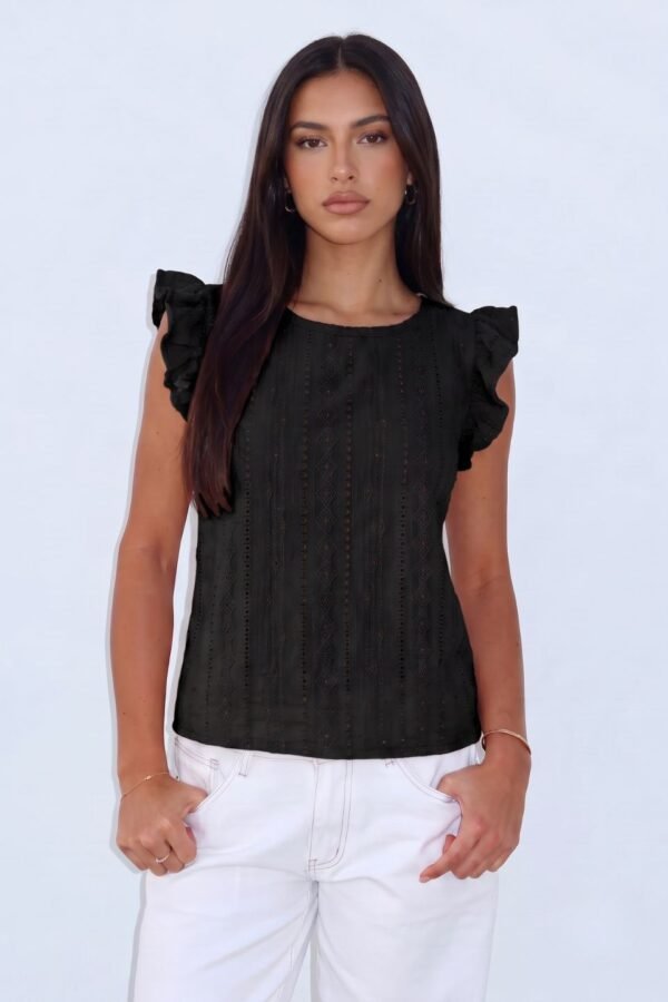 Musculosa Gota Broderie Crep "LARINA"