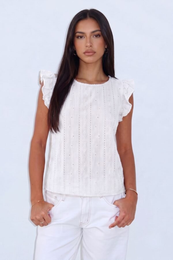 Musculosa Gota Broderie Crep "LARINA"