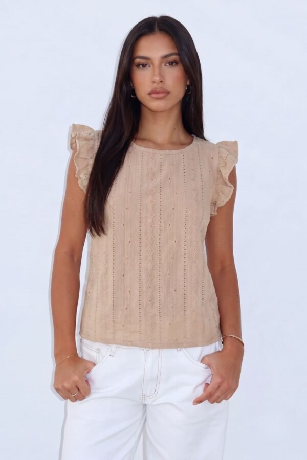 Musculosa Gota Broderie Crep "LARINA"
