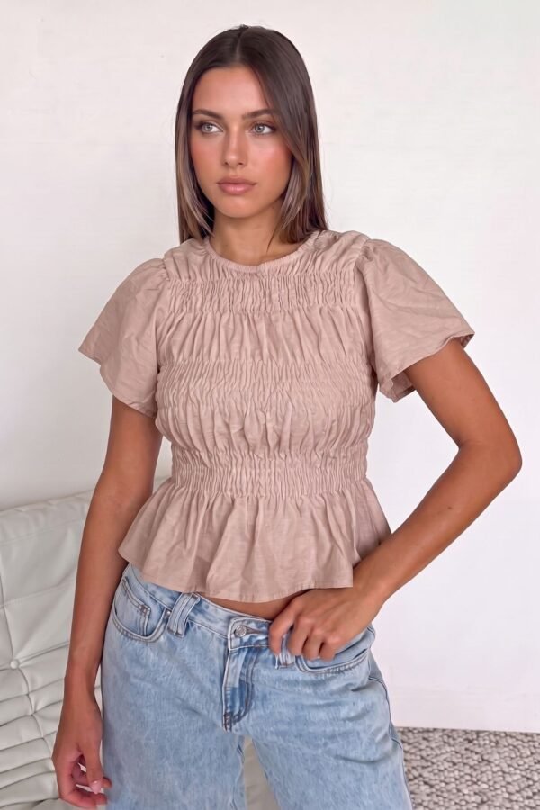 Blusa Manga Volados Ancho Elastico Cuerpo "GEMA"