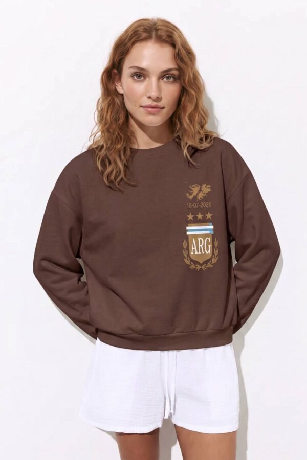 Buzo Rustico Frisado Cuello Redondo Est Logo Argentina "LOGO ARG"