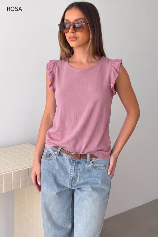 Musculosa Lino Con Gota "CATA"