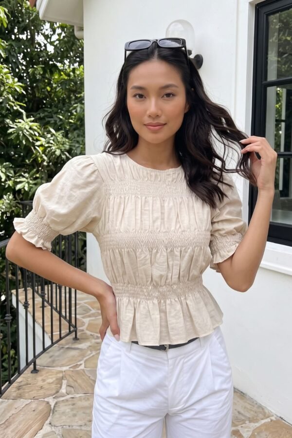 Blusa Cotton Lourdes Fruncido "MULY"