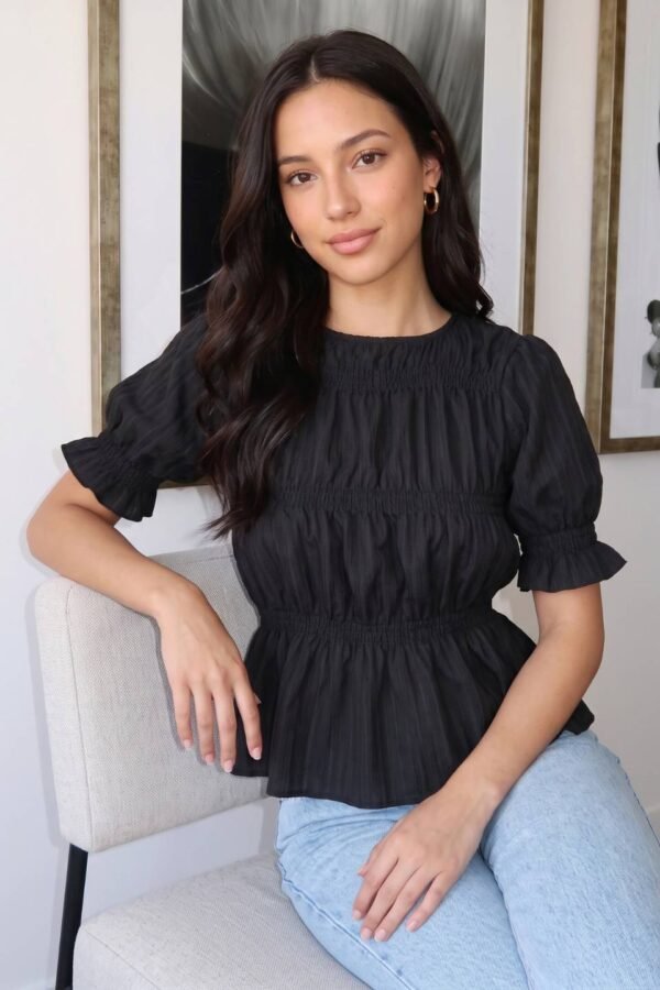 Blusa Crepe Texturizado Fruncida "SAN"